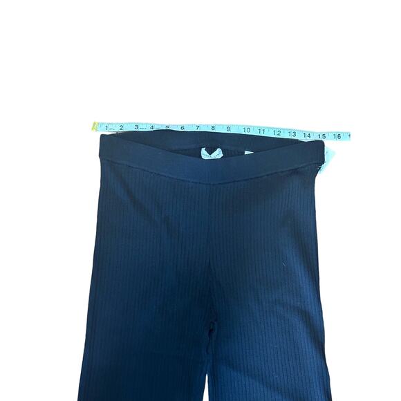 NWT GOOD AMERICAN Plaited Rib Flare pull on Pants SIZE 4 STRETCH retro chic - Picture 4 of 16